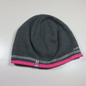 adidas womens gray an pink fleece lined winter beanie OS